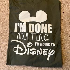 V- Neck TShirt “I’m done adulting I’m going to Disney”